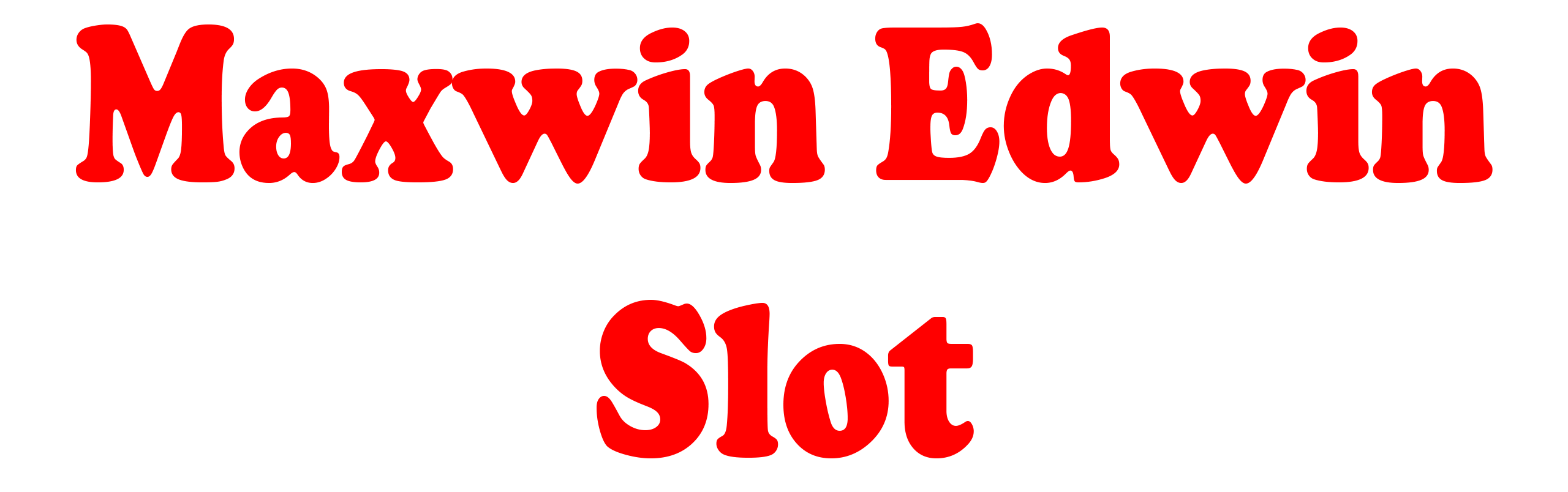 Maxwin Edwin Slot